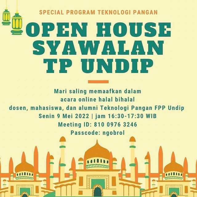 Open House Syawalan TP UNDIP 1443H